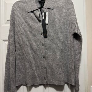 House of Harlow 1960 Gray Cashmere Top